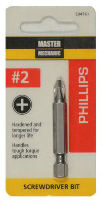 #2 Phillips Screwdriver Bit, 2-In. (Pack of 6)