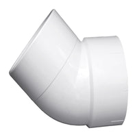 Charlotte Pipe Schedule 40 4 in. Hub X 4 in. D Hub PVC Elbow 1 pk