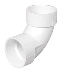 Charlotte Pipe Schedule 40 2 in. Hub X 2 in. D Hub PVC Elbow