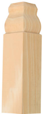 Trim Block Moulding, Inside Base, Pine, 6.5 x 1.1 x 1.1-In.