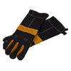 Burch Barrel Stockman Leather Black/Yellow Grilling Glove 2 pc