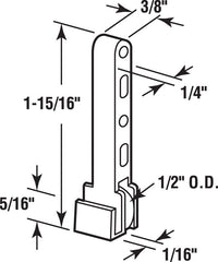 Prime-Line Window Roller Assembly 1/4" X 3/8" Aluminum Carded