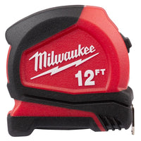 Milwaukee  12 ft. L x 1.32 in. W Compact  Tape Measure  Red  1 pk