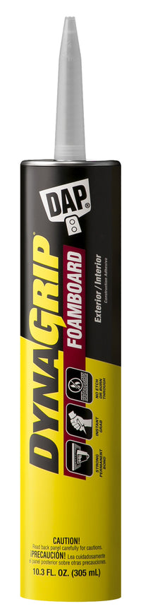 Dap 27519 10.3 Oz DynaGrip® Foamboard Exterior & Interior Construction Adhesive