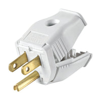 Leviton Commercial and Residential Thermoplastic Straight Blade Plug 5-15P 18-12 AWG 2 Pole 3 Wire