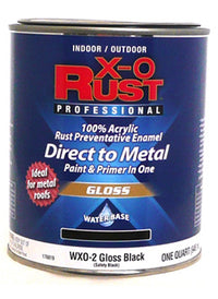 Enamel Paint, Gloss, Black, Interior/Exterior, 1-Qt.