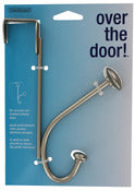 Interdesign 00394 1.25 X 5.25 X 7 Satin Nickel Pello Over The Door Double Hook