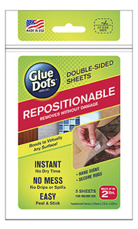 Glue Dots Repositionable Double-Sided Medium Strength Glue Adhesive 5 sheet