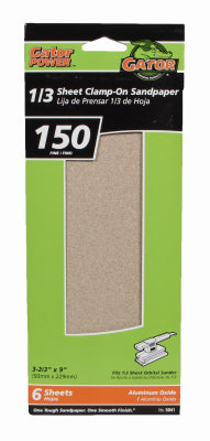 Sanding Sheets, Aluminum Oxide, 150-Grit, 3-2/3 x 9-In., 6-Pk.