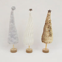 Celebrations  Home  Fabric Tree  Christmas Decoration  Assorted  Polyester  1 pk (Pack of 6)