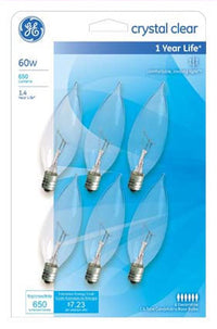 GE CA10 E12 (Candelabra) LED Bulb Soft White (Pack of 5)