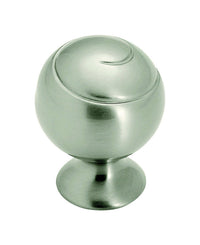 Amerock  SwirlZ  Round  Cabinet Knob  1-1/8 in. Dia. 1-1/2 in. Satin Nickel  1 pk