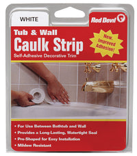 Red Devil Medium White Tub & Wall Caulk Strip 7/8 in. x 11 ft.