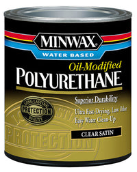 Minwax 23025 1/2 Pint Minwax Water Based Polyurethane (Pack of 4)