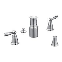 Chrome two-handle bidet faucet