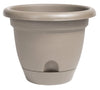 Bloem Lucca Pebble Stone Plastic Self-Watering Planter 10 in.