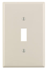 Leviton R56-00PJ1-00T 1 Gang Midway Light Almond Toggle Wallplate