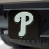 MLB - Philadelphia Phillies Black Metal Hitch Cover