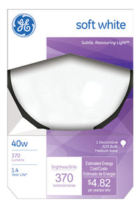 GE 40 watts G25 Globe Incandescent Bulb E26 (Medium) Soft White 1 pk