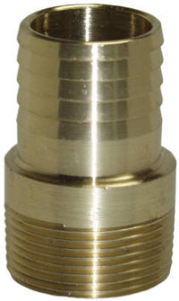 Pipe Fitting, Male Adapter, Lead-Free Yellow Brass, 1-1/4-In.