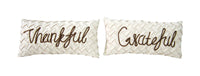 Celebrations  Thankful/Grateful Pillows  Fall Decoration  8-1/2 in. H x 4 in. W 1 pk (Pack of 6)