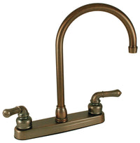 Kitchen Faucet 8" Plastic Kitchen W/ Gsnk Spt & Tpt Hdls Nickel