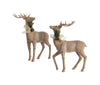 Decoris  Brown  Standing Deer  Christmas Decor (Pack of 4)