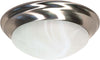 14" CEILING DOME FLUSH BR.NKL