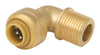 SharkBite 1/4 in. Push X 3/8 in. D MPT Brass Dishwasher Elbow