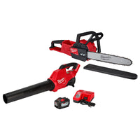 Milwaukee M18 FUEL 2727-21HDP 16 in. 18 V Battery Chainsaw/Leaf Blower Combo Kit (Battery & Charger)