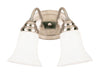 Westinghouse 2 Brushed Nickel White Wall Sconce