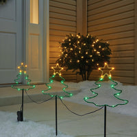 Celebrations  Christmas Tree  Pathway Marker  Green  Plastic  3 pk (Pack of 6)