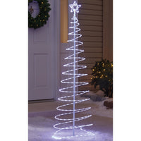 Celebrations LED Cool White 6 ft. Spiral Tree Yard Decor