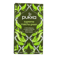 Pukka Herbal Teas Tea - Organic - Green - Supreme Matcha - 20 Bags - Case of 6