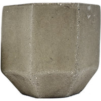 Planter, Hexagon, Fiber Cement, 5.5 x 5-In. (Pack of 2)