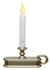 Christmas LED Candle, Battery-Operated, Pewter