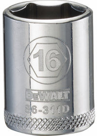 Metric Shallow Socket,  6-Point, 3/8-In. Drive, 16mm