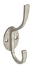 National 5.5 in. L Satin Nickel Silver Zinc Large Modern Coat/Hat Hook 1 pk