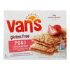 Van's Natural Foods Gluten Free Sandwich Bars - Strawberry and Peanuts Butter - Case of 6 - 1.4 oz.