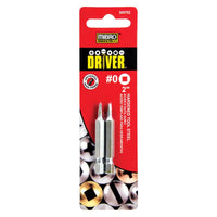 Mibro Square Recess #0 X 2 in. L Screwdriver Bit S2 Tool Steel 2 pc