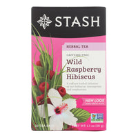 Stash Tea Hibiscus Herbal?Tea - Wild Raspberry - Case of 6 - 20 Bags