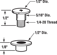 Prime-Line  Zinc  Window Bolt  0.5 in. H x 1/2 in. W x 1/2 in. L 1 pk