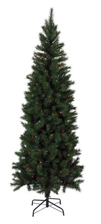 Celebrations  7-1/2 ft. Multicolored  Prelit Concord  Slim Tree  300 lights