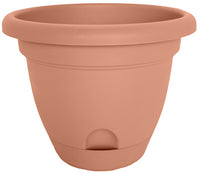 Bloem Lucca Terracotta Plastic Self-Watering Planter 12 in.