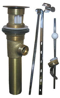 Lavatory Pop Up Drain Assembly With Lift Rod, 1-1/4 O.D. x 8-1/2-In.