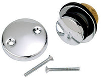 Brass/Chrome Tip Toe Bathtub Drain Conversion Kit With Bracket