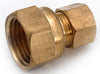 Amc 750066-0404 1/4" X 1/4" Brass Lead Free Compression Coupling (Pack of 10)