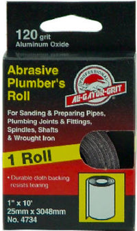 Plumber's Sanding Roll, 80 Grit, 1-In. x 10-Ft.