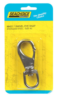 Seachoice  Polished  Stainless Steel  4 in. L x 3/4 in. W Swivel Eye Snap Hook  1 pk