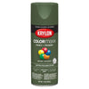 Krylon ColorMaxx Satin Italian Olive Paint + Primer Spray Paint 12 oz (Pack of 6)